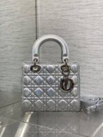 Christian Dior metallic silver Cannage lambskin - Image 2