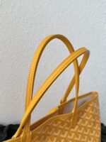 Goyard Yellow Goyardine Canvas & Chevroches Calfskin Saint Louis PM Tote - Image 4