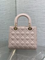 Dior Medium Lady bag in Pink Gold Hardware - Image 2