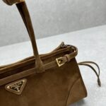 Prada Bonnie medium suede handbag for Women - Image 5