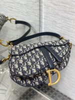Dior Saddle Bag in blue Dior Oblique jacquard - Image 5