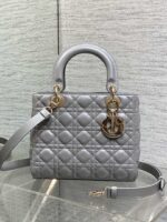 Dior Medium Lady in Grey Gold Hardware