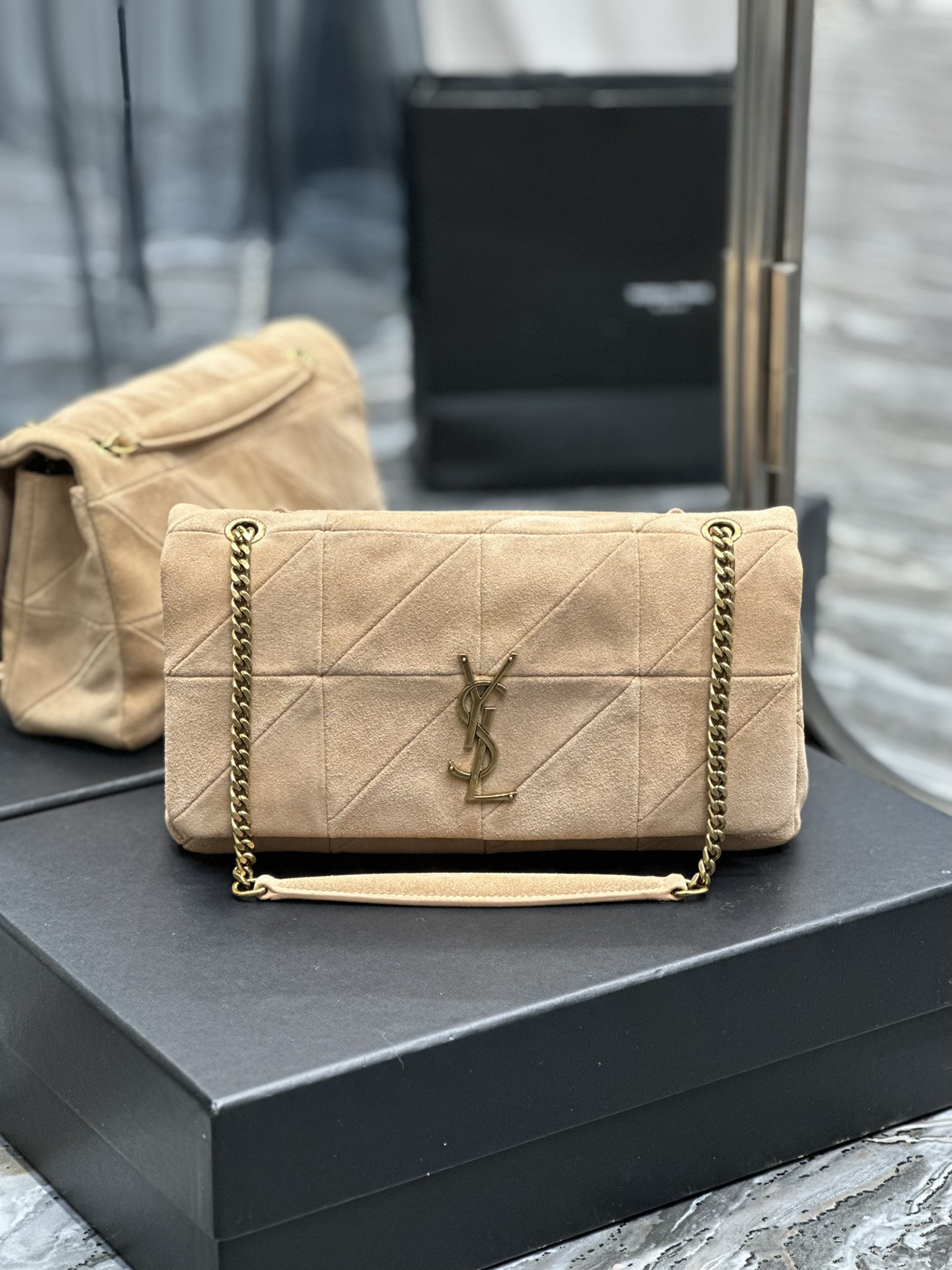 b6b8809f.jpeg YSL Jamie Medium Shoulder Bag in Beige - Image 1