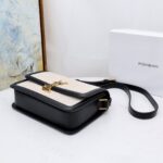 SAINT LAURENT Solferino Medium Cotton And Leather Shoulder Bag - Image 2
