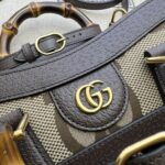 Gucci Diana Jumbo GG Tote Bag Small Camel/Ebony - Image 6