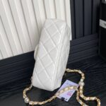 Chanel Mini Flap Bag Top Handle Pearl Chain - Image 3