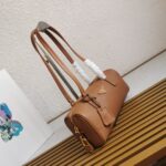 Prada Caramel Medium leather top-handle bag with padlock - Image 2
