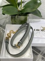 Dior Saddle Bag in Stone Gray Gold Hardware - Image 8