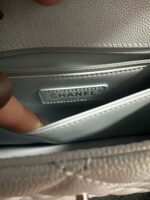 Chanel Coco Handbag Leather Light Grey Woman’s 23cm - Image 4