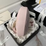 Chanel mini gold chain bag, light pink CN628 - Image 5