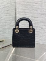 Christian Dior Mini Lady Dior bag in Black Ostrich leather - Image 4