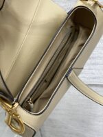 Dior Saddle Bag in Beige Gold Hardware - Image 7