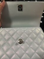 Chanel Coco Handbag Leather Light Grey Woman’s 23cm - Image 2