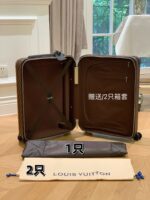 Louis Vuitton Horizon 55 rolling suitcase in Damier Ebene canvas. - Image 6