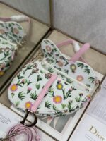 Dior Saddle Bag Multicolored Floral Embroidery Flowers - Image 4