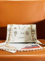 Chanel Flap Bag Leather Bag with Gold Hardware - Image 6