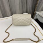 YSL Loulou medium in Matelassé Lambskin White - Image 2