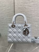 Dior Small Lady Dior Bag in Ice Blue Cannage - Image 2