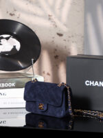 CHANEL Vintage Double Flap Bag Suede - Image 4