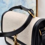 SAINT LAURENT Solferino Medium Cotton And Leather Shoulder Bag - Image 4
