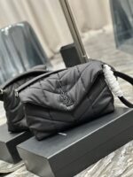SAINT LAURENT Black Puffer Messenger Bag - Image 2