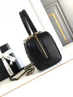 Chanel Black Quilted Lambskin Leather Bag - Image 5