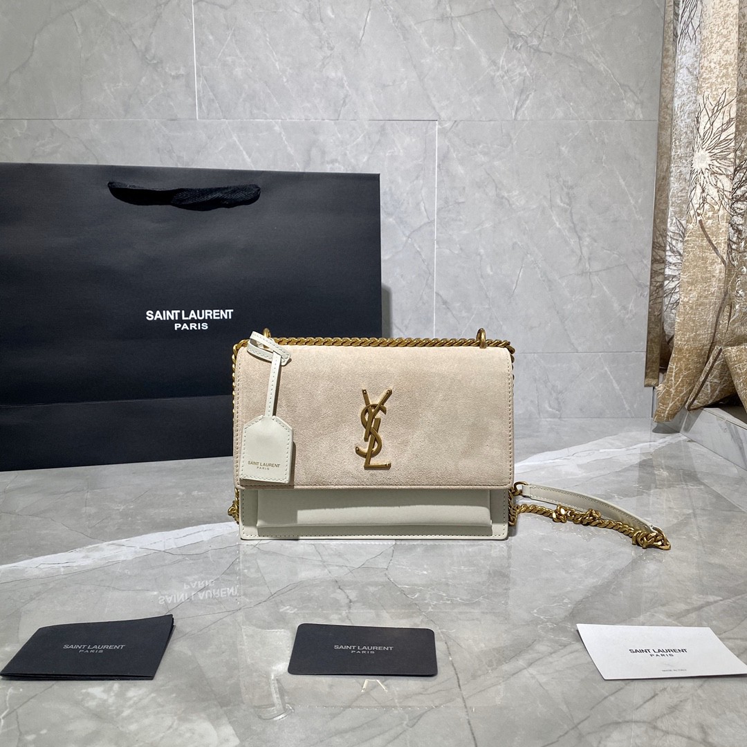 e709ee88.jpeg Saint Laurent Sunset Shoulder Bag ‘Sea Salt’ - Image 1