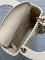 Dior Mini Lady Dior Bag in latte cannage - Image 5