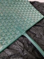 Goyard Green Goyardine Canvas & Chevroches Calfskin Saint Louis PM Tote - Image 3