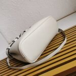 Prada White/Black Prada Buckle small leather handbag with belt - Image 4