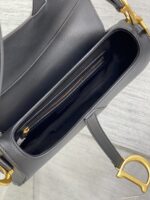 Christian Dior Saddle Bag in Black Gold Hardware - Image 6