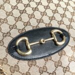 Gucci Brown Large GG Canvas 1955 Horsebit Chain Tote Beige - Image 3