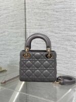 Christian Dior Mini Lady Dior bag in gray - Image 4