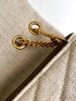 Saint Laurent Beige Suede Y Quilted Monogram - Image 6