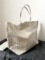 GOYARD Goyardine Saint Louis Claire Voie GM White Yellow - Image 2