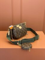 Louis Vuitton LV Multi Pochette Handle Fabric Green Handbags Monogram - Image 5