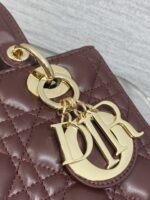Christian Dior Small Lady Dior bag in Burgundy - Image 3
