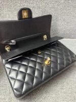 Chanel Classic Flap bag Lambskin Black Gold Hardware - Image 7