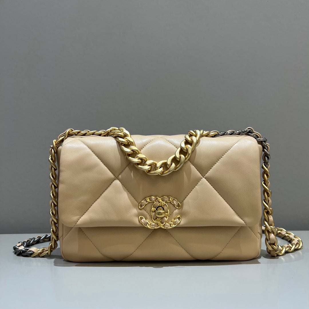 i1673192177_3934_0.jpg Chanel 19 Bag Small Beige - Image 1