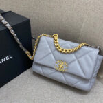 CHANEL 19 Bag Small Light Grey - Image 3