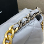 CHANEL 19 Bag Small Light Grey - Image 5