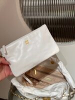 CHANEL 22 Bag Small White Lambskin Leather - Image 8