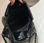 Chanel 22 Bag Black with Black Hardware - Image 4