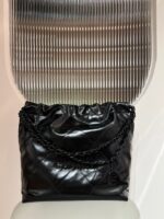 Chanel 22 Bag Black with Black Hardware - Image 7