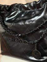 Chanel 22 Bag Black with Black Hardware - Image 3