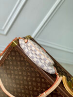 LV KEEPIT BUMBAG 29 IN WHITE GREY CHECKERBOARD PATTERN DAMIER AZUR COATED CANVAS - Image 4