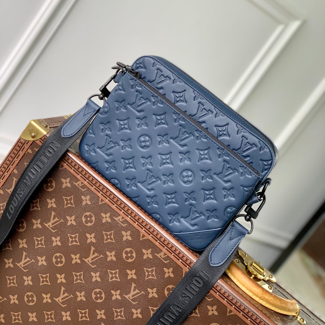imgHD_4828b284_20250503_cmp_i1746257168510_6968_0_0_jpg.jpg LV TRIO MESSENGER 25 IN BLUE MONOGRAM SHADOW CALFSKIN - Image 1