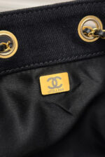CHANEL 25 Small IN BLACK-GRAY DENIM WITH GOLD HARDWARE - Image 7