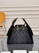 CHANEL 25 Small IN BLACK-GRAY DENIM WITH GOLD HARDWARE - Image 2