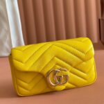 GUCCI GG MARMONT BAG 16 IN YELLOW LAMBSKIN - Image 2
